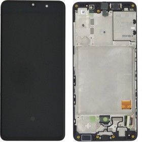 Samsung Οθόνη με Μηχανισμό Αφής και Πλαίσιο για Galaxy A41 (Μαύρο)Κωδικός: GH82-22860A 