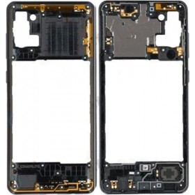 Μεσαίο Πλαίσιο με Καλωδιοταινία Middle Frame with Flex για Samsung Galaxy A31 A315F - Χρώμα: Prism Crush Black