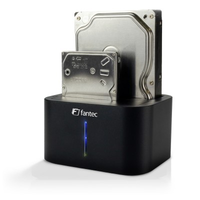 Fantec DS-X2U3-Alu Docking Station για 2 Σκληρούς Δίσκους SATA 2.5" / 3.5" με σύνδεση USB 3.0 (2492)