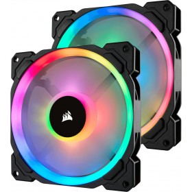 Corsair LL140 RGB Dual Light Loop Case Fan με Σύνδεση 4-Pin PWM 2τμχ