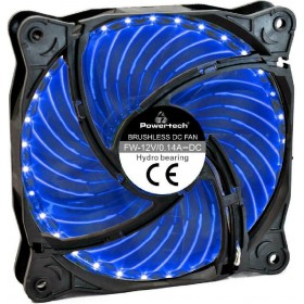 Powertech PT-907 Case Fan 120mm με Μπλε Φωτισμό και Σύνδεση 4-Pin Molex / 3-Pin