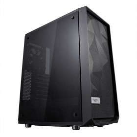 Fractal Design Meshify C Dark Tempered Glass Midi Tower Κουτί Υπολογιστή με Πλαϊνό Παράθυρο Μαύρο