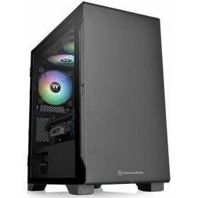 Thermaltake S100 Tempered Glass Micro Chassis Micro Tower Κουτί Υπολογιστή με Πλαϊνό Παράθυρο Μαύρο