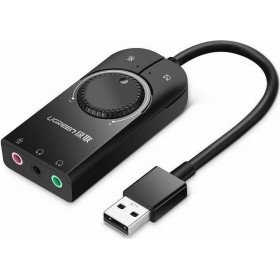 Ugreen CM129 1m Εξωτερική USB Κάρτα Ήχου 2.0