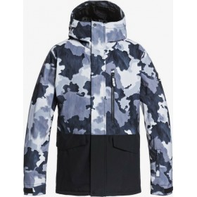 Quiksilver Mission Printed Block EQYTJ03268-KVJ2 Ανδρικό Μπουφάν για Σκι &amp Snowboard Γκρι