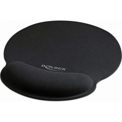 DeLock 12559 Mouse Pad 252mm με Στήριγμα καρπού Μαύρο