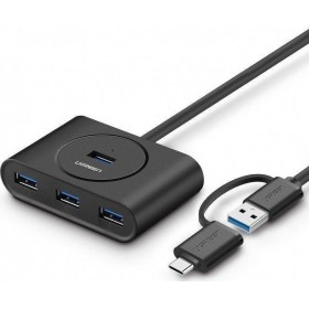 Ugreen CR113 USB 3.0 Hub 4 Θυρών με σύνδεση USB-A / USB-CΚωδικός: 40850 