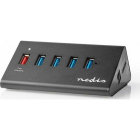 Nedis UHUBUP3510BK USB 3.0 Hub 5 Θυρών με σύνδεση USB-A &amp Θύρα Φόρτισης και Εξωτερική Παροχή ΡεύματοςΚωδικός: 233-2000 