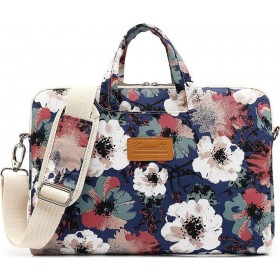 Canvaslife Briefcase Τσάντα Ώμου / Χειρός για Laptop 13.3" Blue Camellia