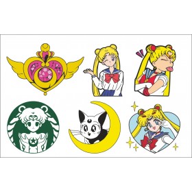 Αυτοκόλλητο Sailor moon σετ 6 τεμ. Κωδ.:35036