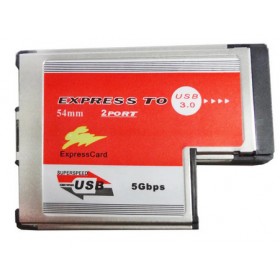 2 Dual Ports USB 3.0 HUB Express Card ExpressCard 54mm Hidden Inside USB3.0 Adapter ASMedia ASM1042 Chip For Laptop Notebook