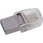 Kingston DataTraveler microDuo 3C 32GB USB 3.1 Stick με σύνδεση USB-A &amp USB-C Ασημί