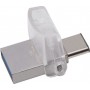Kingston DataTraveler microDuo 3C 32GB USB 3.1 Stick με σύνδεση USB-A &amp USB-C Ασημί