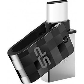 Silicon Power Mobile C31 64GB USB 3.1 Stick με σύνδεση USB-A &amp USB-C Μαύρο