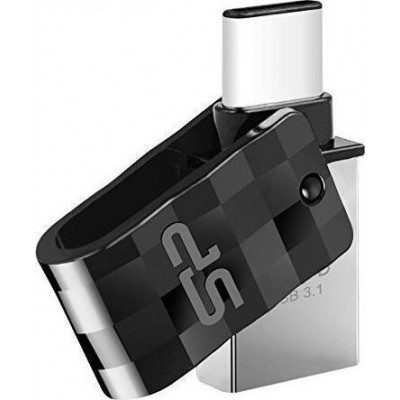 Silicon Power Mobile C31 64GB USB 3.1 Stick με σύνδεση USB-A &amp USB-C Μαύρο