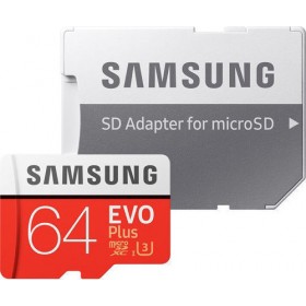 Samsung Evo Plus microSDXC 64GB Class 10 U3 UHS-I με αντάπτορα