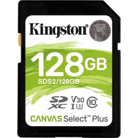 Kingston Canvas Select Plus SDXC 128GB Class 10 U3 V30 UHS-I