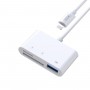 XO HUB006 Card Reader Lightning για SD/microSD Λευκό