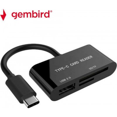 Gembird Card Reader USB 3.1 Type-C για SDΚωδικός: UHB-CR3-02 