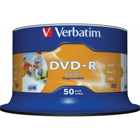 Verbatim Εγγράψιμα DVD-R Printable 4.7GB 50τμχΚωδικός: 43533 