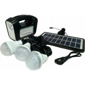 GDLite Ηλιακό σύστημα φωτισμού 6V με 3 λάμπες και μεγάλης ισχύος φακό με 16 LED GDLITE 3