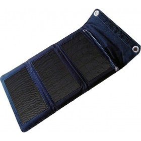 Trade Αναδιπλούμενος Ηλιακός Φορτιστής Φορητών Συσκευών 5W 6V με σύνδεση USB (03019SLP00BK)