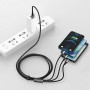 Baseus Braided USB-C to Lightning / Type-C / micro USB Cable Μαύρο 1,5m (CAMLTWJ-01)