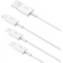Baseus Regular USB to Lightning / Type-C / micro USB Cable Λευκό 1.5m (CAMLTYS-02)