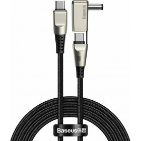 Baseus Braided USB-C to USB-C / Laptop DC Cable Μαύρο 2m (CA1T2-A01)