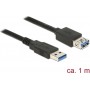 DeLock USB 3.0 Cable USB-A male - USB-A female 1m (85054)