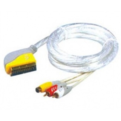 D&ampS AV Cable Scart male - 2x RCA male - S-Video male 1.5m (A8012-12)