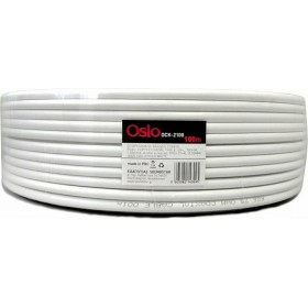 Osio Καλώδιο Ομοαξονικό Ατερμάτιστο - Ατερμάτιστο 100m Λευκό (OCK-2100)