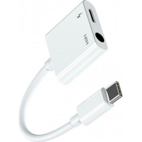 Joyroom USB-C male - 3.5mm / USB-C female (SH-C1-WH)