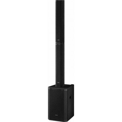 Monacor Σετ με Αυτοενισχυόμενα Ηχείο PA VERT-12 700W με Γούφερ 12" σε Μαύρο Χρώμα
