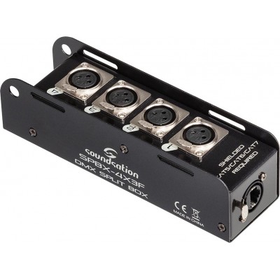 Soundsation SPBX-4X3F DMX Splitter για Κονσόλα Φωτισμού / 4 Εισόδους XLR και Σύνδεση Ethernet