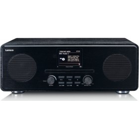 Lenco Ηχοσύστημα 2.0 DIR-260BK 20W με CD / Network Player Player, WiFi και Bluetooth Μαύρο