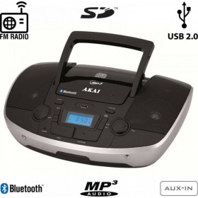 Akai Φορητό Ηχοσύστημα APRC-108 με CD / USB / Ραδιόφωνο σε Μαύρο ΧρώμαΚωδικός: 1001011122 