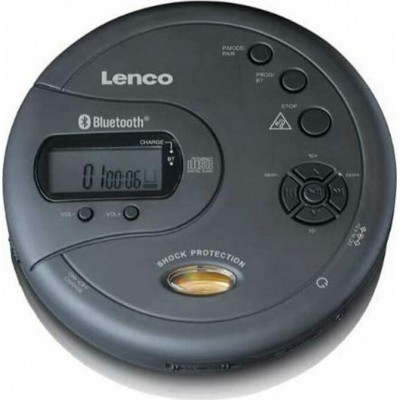 Lenco Φορητό Ηχοσύστημα CD-300 με Bluetooth / CD / MP3 σε Μαύρο Χρώμα