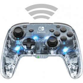 PDP Afterglow Wireless Deluxe Gamepad για Switch Διάφανο