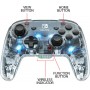 PDP Afterglow Wireless Deluxe Gamepad για Switch Διάφανο