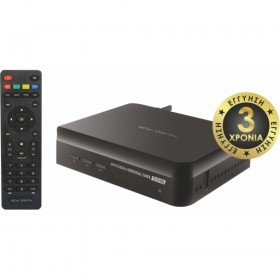 New Digital T2 01HD Ψηφιακός Δέκτης Mpeg-4 Full HD (1080p) με Λειτουργία PVR (Εγγραφή σε USB) Σύνδεσεις SCART / HDMI / USB