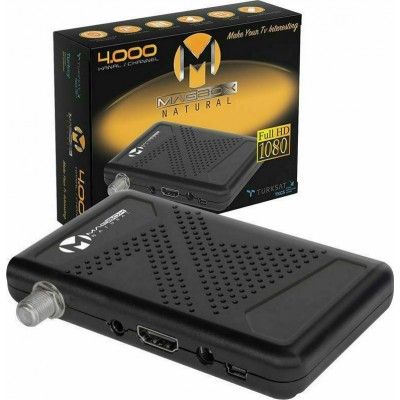 Δορυφορικός Αποκωδικοποιητής MagBox Natural Full HD (1080p) DVB-S2 με Λειτουργία Εγγραφής PVR σε Μαύρο Χρώμα