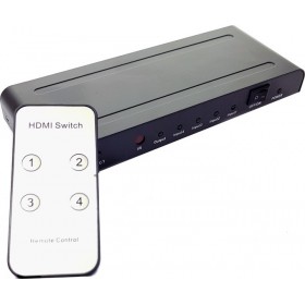 Powertech Premium Quality HDMI 1.4 Switch 4x input, EU Power adapter