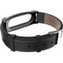 Tech-Protect Herms Λουράκι Δερμάτινο Μαύρο (Mi Smart Band 5/Mi Smart Band 6)