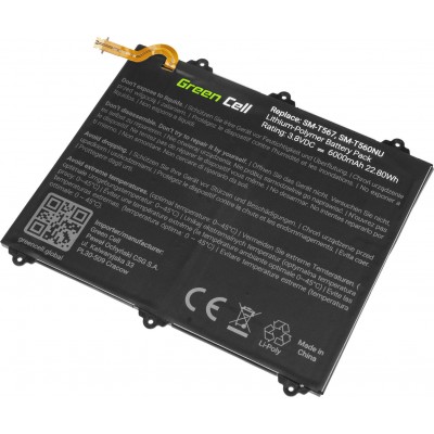 Green Cell TAB28 Συμβατή Μπαταρία 6000mAh για Galaxy Tab E 9.6 T560 T561