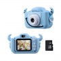 Q1 Kitty Kids Compact Φωτογραφική Μηχανή 12MP με Οθόνη 2" και Ανάλυση Video 4608 x 3456 pixels Μπλε