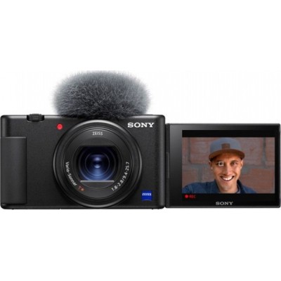 Sony ZV-1 Compact Φωτογραφική Μηχανή 20.1MP Οπτικού Ζουμ 2.7x με Οθόνη 3" και Ανάλυση Video 4K UHD + Sony GP-VPT2BT Μαύρη