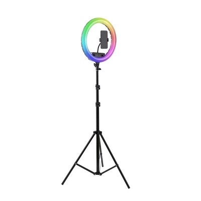 RGB Ring Light Selfie Ring Light RGB 2500-4500K με Τρίποδο Δαπέδου και Βάση για ΚινητόΚωδικός: 223007 