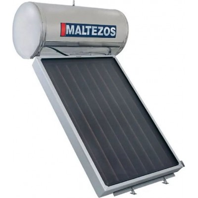 Maltezos MALT SAC Ηλιακός Θερμοσίφωνας 160lt/1.95m² Inox Διπλής Ενέργειας με Επιλεκτικό Συλλέκτη