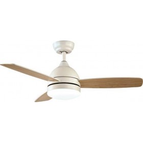 Eurolamp 147-29319 Ανεμιστήρας Οροφής 107cm με Φως και Τηλεχειριστήριο Καφέ